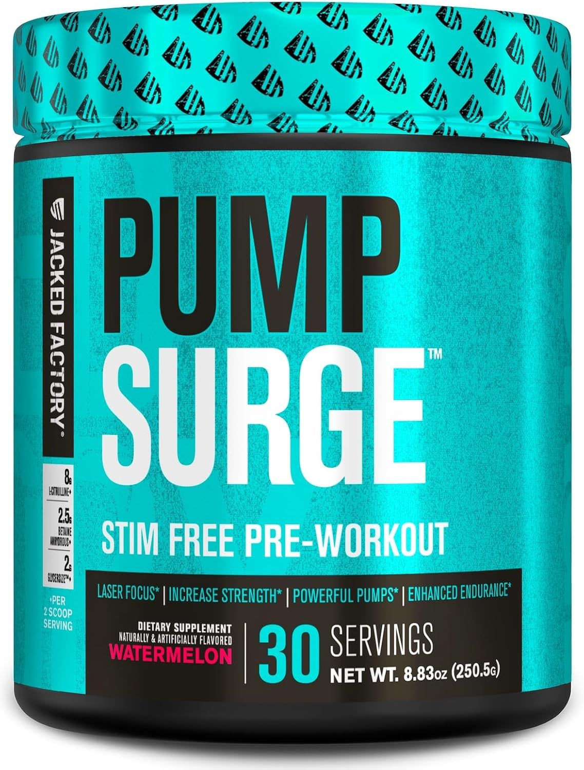 Pumpsurge Caffeine Free Pre Workout for Men & Women - Nootropic Booster & Stim Free Pre Workout - Intense Pumps, Enhanced Focus - 30 Servings, Watermelon