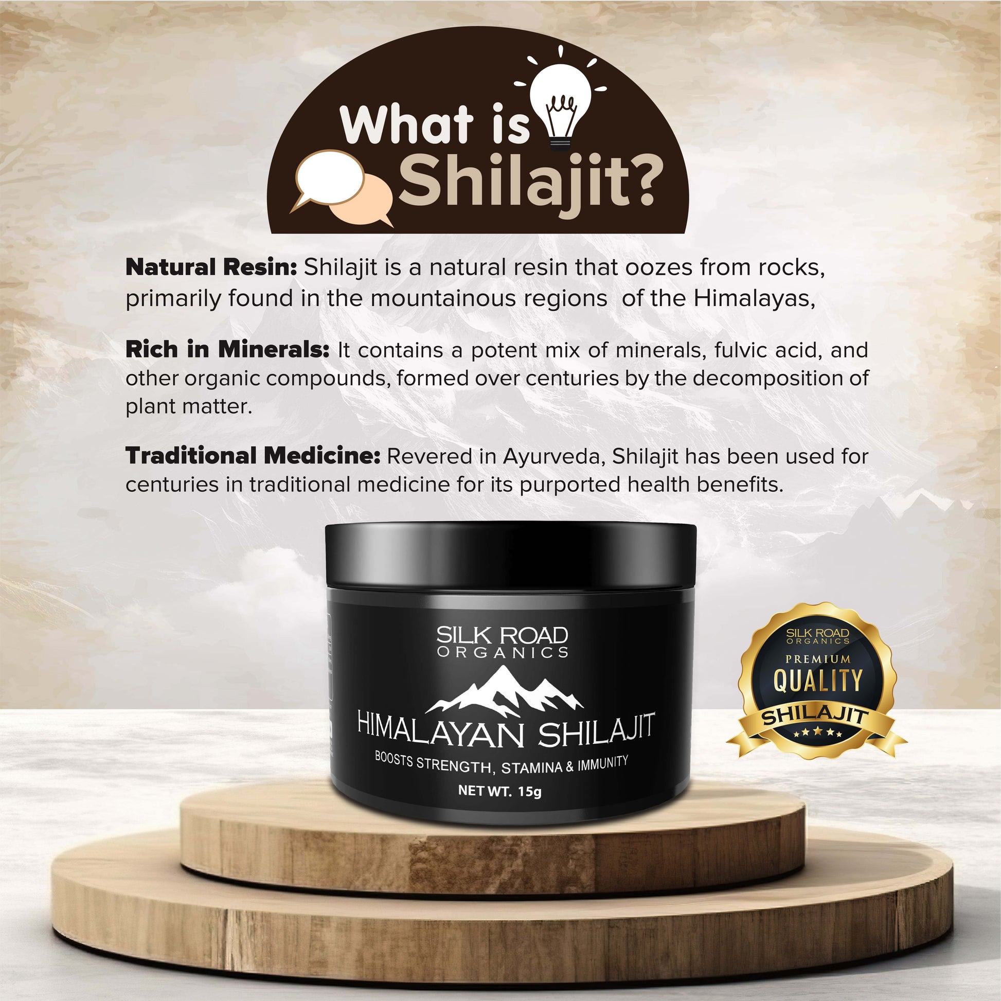 Pure Himalayan Shilajit Semi-Liquid 15G