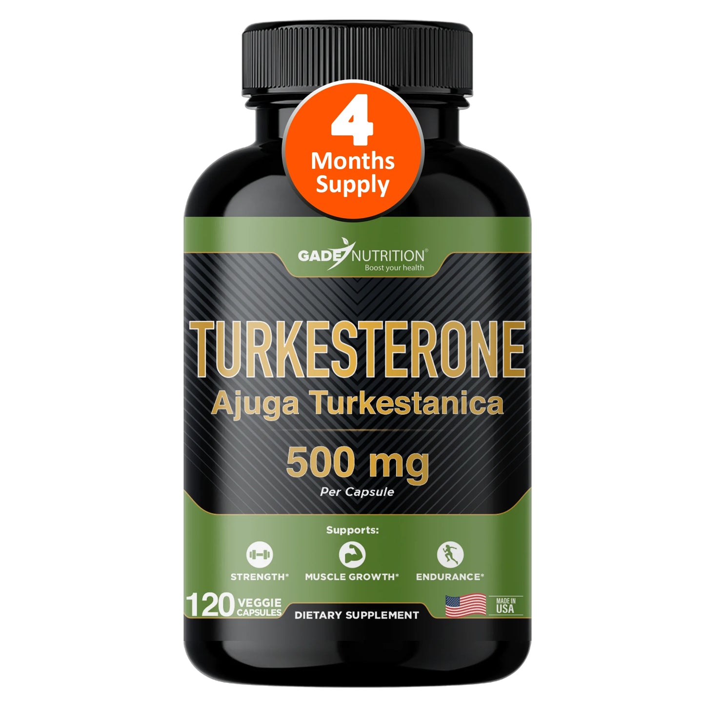 Turkesterone Supplement - Testosterone Support - 1500 Mg (Ajuga Turkestanica Extract Std. to 10% Turkesterone)