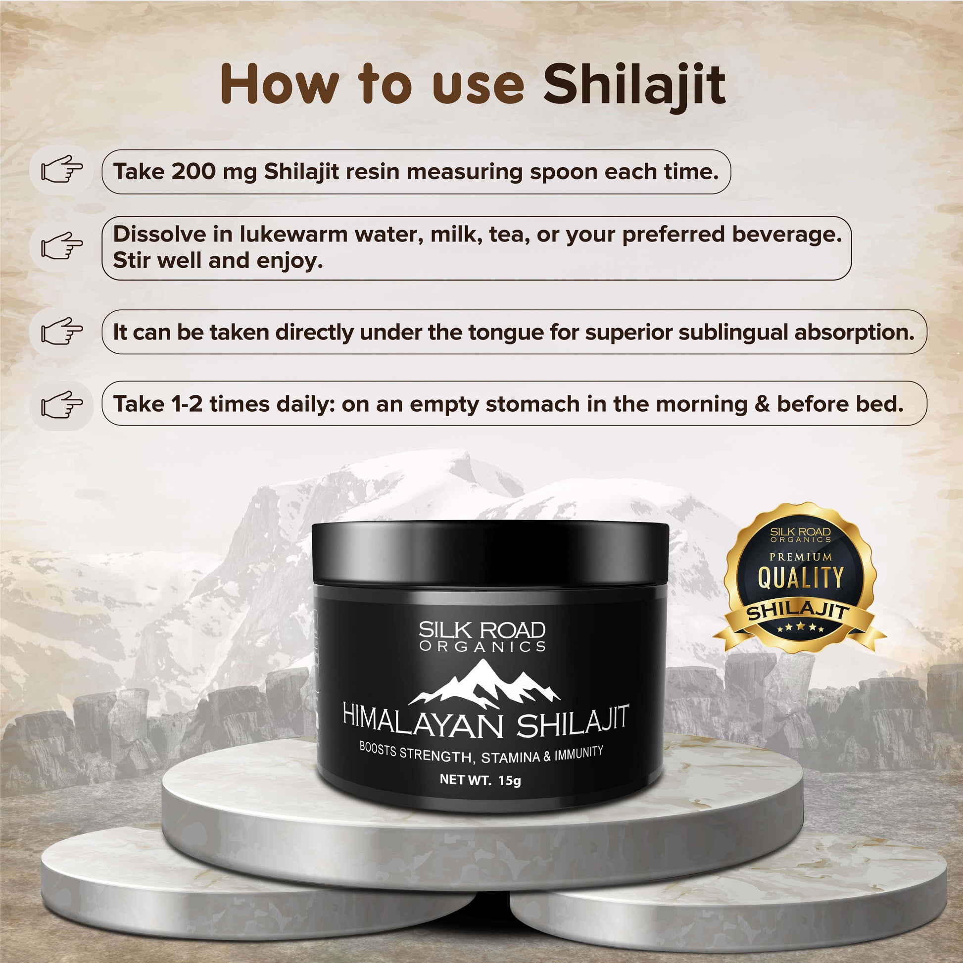 Pure Himalayan Shilajit Semi-Liquid 15G